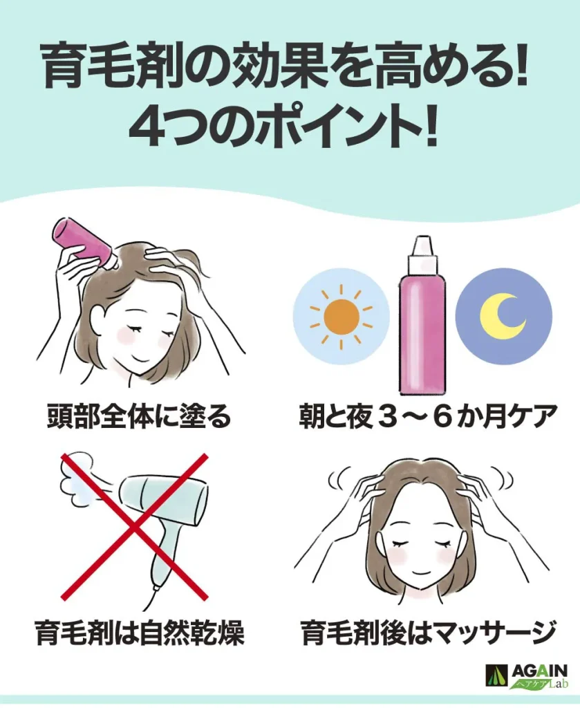育毛剤の効果的な使い方