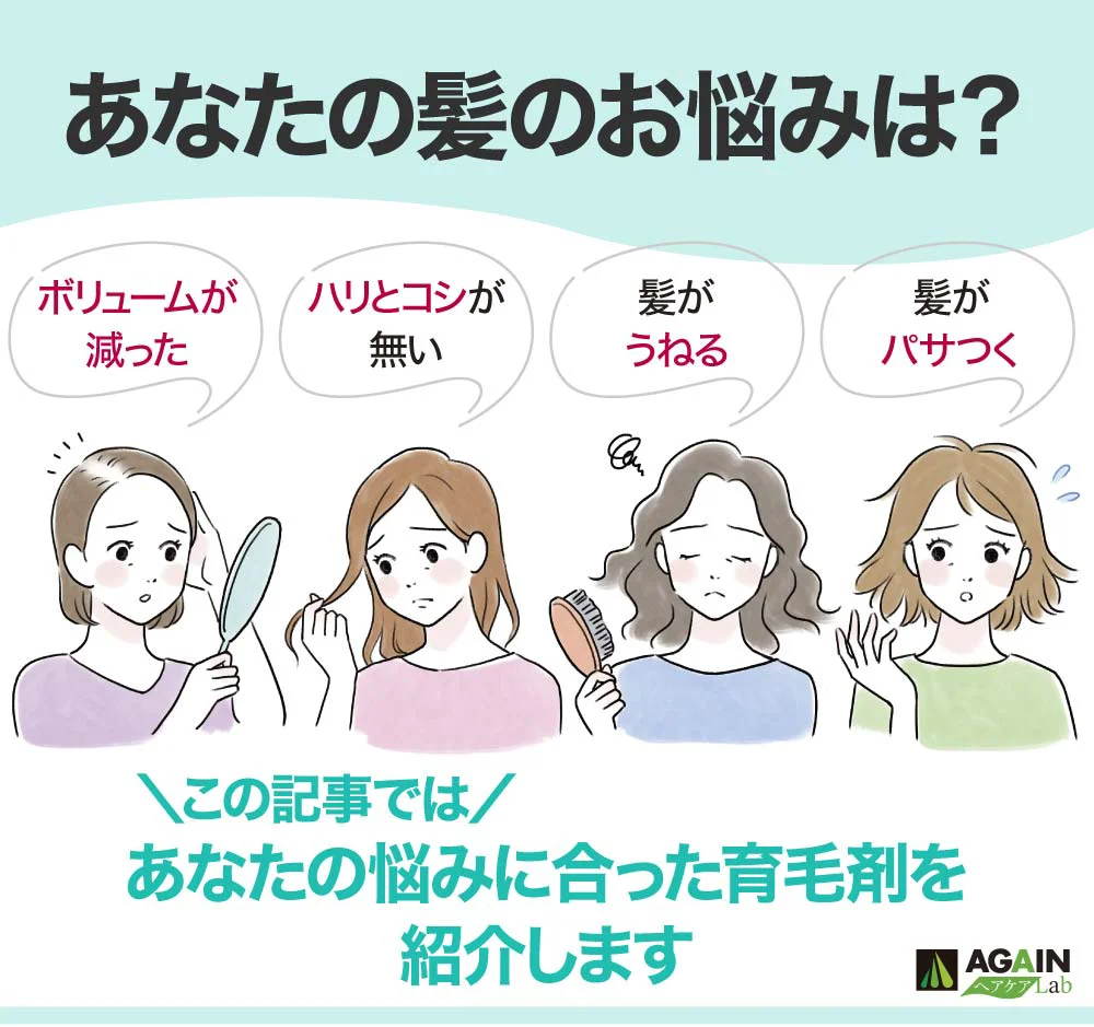 悩みに合った育毛剤を紹介