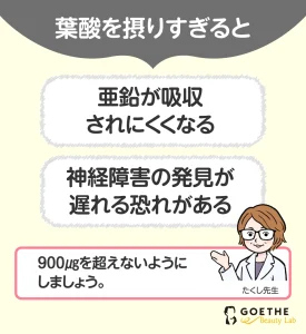 葉酸の摂りすぎに注意
