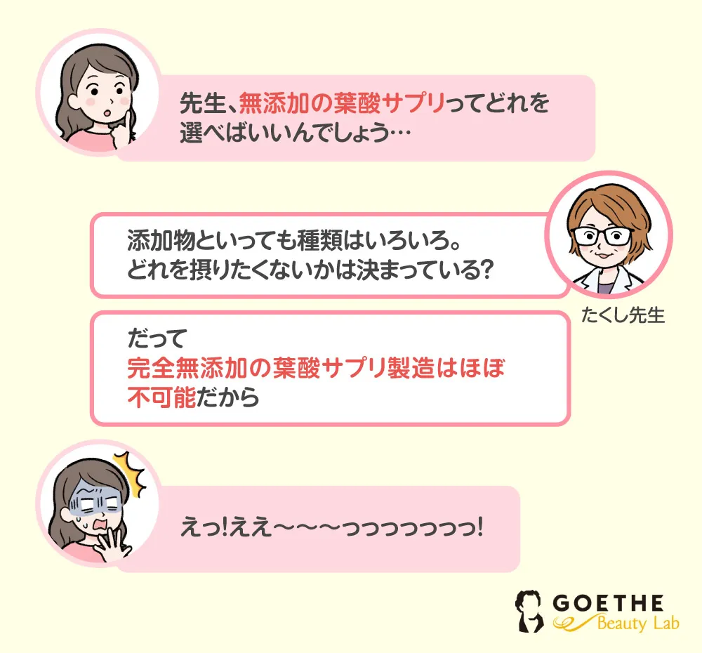 教えて先生無添加の葉酸について