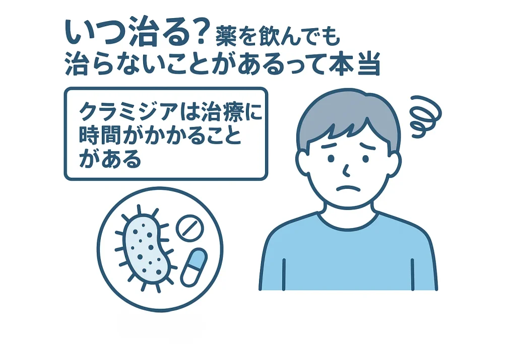いつ治る?薬を飲んでも治らないことがあるって本当?→クラミジアは治療に時間がかかることがある